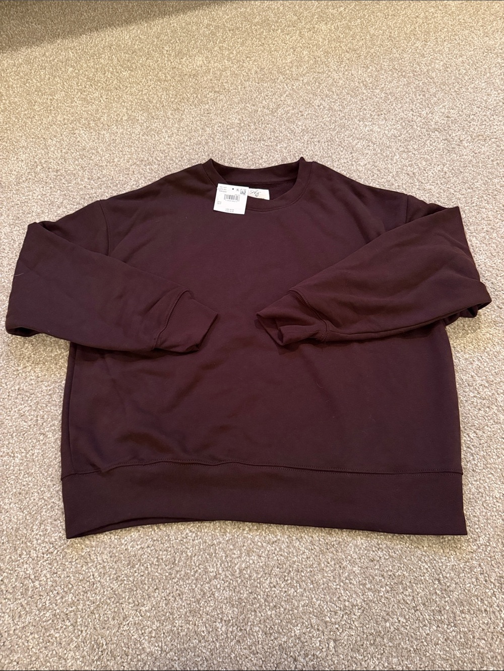 American Eagle Outfitters Crewneck Sweater in Deep Plum